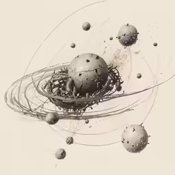 a drawing of some sort with circles around it