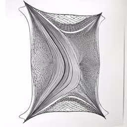 a drawing with an irregular, curved design