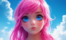 the doll looks to be very cute with blue eyes