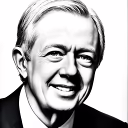 a man in a suit and tie is smiling