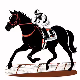 a horse and jockey racing along the track,horse and jockey racing in the race on a track