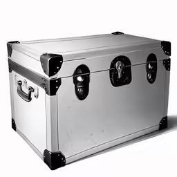 this suitcase is the only one with its lid opened