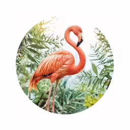 an image of a pink flamingo in the wild