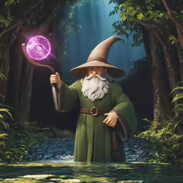the wizard with the orb in his hand
