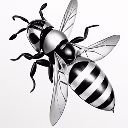a couple of bees sitting on top of each other