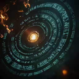 the spiral pattern is created from words and other information