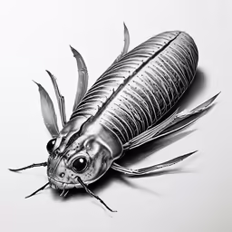 a large silver colored animal made out of plastic