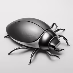 black and white photo of a cock bug