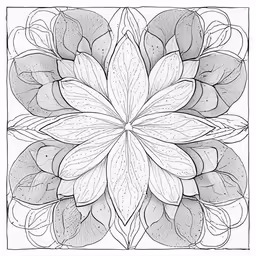 a coloring book page featuring abstract design