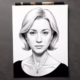 a pen drawing of the character chary