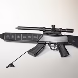 an ak45 machine gun from the 1960s