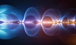 an abstract art work is shown with blurry shapes