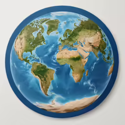 the earth from space on a wall mounted onto a wall