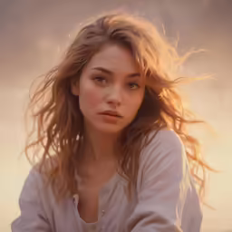 the blonde haired girl in a white shirt