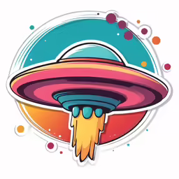 a flying saucer with dripping liquid in the center of it