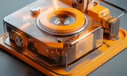 a yellow object that is made of some kind of glass