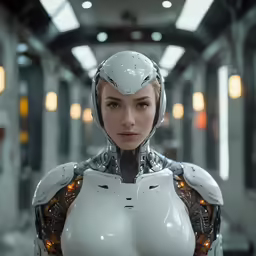 an image of a woman in a robotic suit
