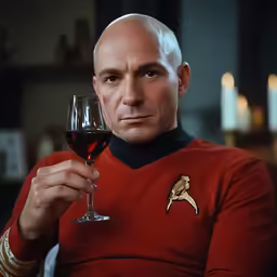 a man is sitting down holding a glass of wine