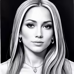a drawing of the beautiful blonde lady from once upon