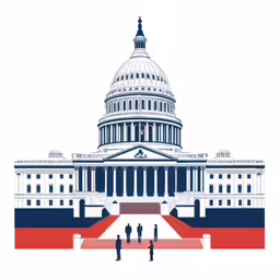 people standing on steps outside the u s capitol building