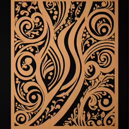 a wood block that looks like a abstract design
