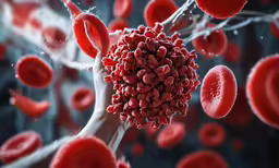 the red blood cells are spread across the hand