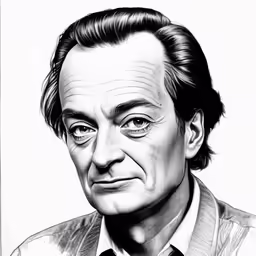 a drawing of a man in shirt and tie