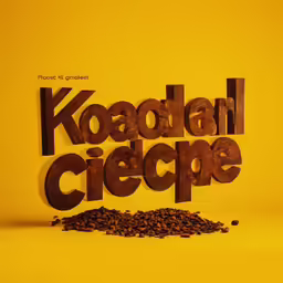 kodaki crepe logo with scattered seeds over yellow background
