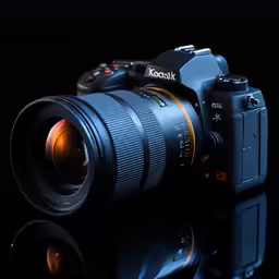 a closeup of the front view of a camera