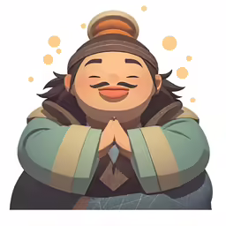 a man wearing a hat and praying with his hands folded