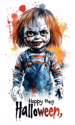 the poster shows an old clown with red hair