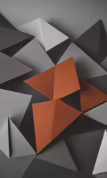 an artisticly detailed image, which shows some of the shapes on the surface of a sheet of paper