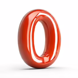 an o shape red object is in the picture