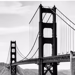 the golden gate bridge is very tall and spanned over