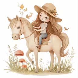a young girl is riding a horse by herself