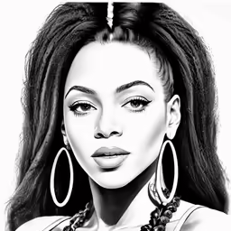 the image of a woman with big hoop earrings