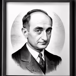 an old black and white portrait of a man in a suit
