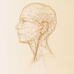 an artwork with the head of a person