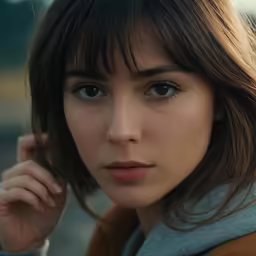a close up photo of a person wearing a coat