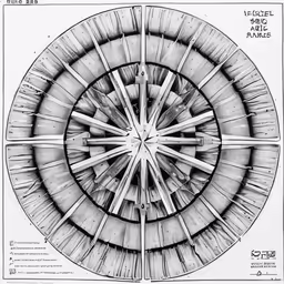 a diagram of a circular structure in the shape of a wheel