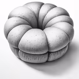 a close up of an apple slice in the shape of a spiral