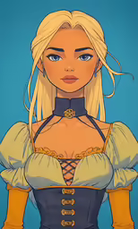 a drawing of a woman in an outfit