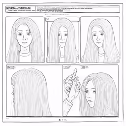 an illustration of some womens hair and various facial features