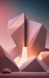 a photo of a pink object with rocks