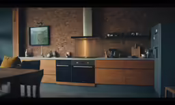 this is an empty kitchen with a big stove