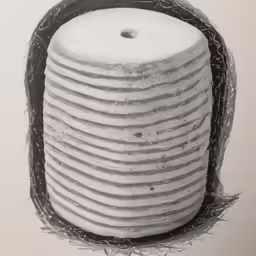 a big cake wrapped in waxed paper