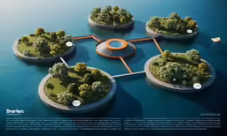 a bunch of water with different kinds of trees