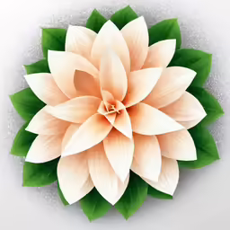 a paper flower on a white surface
