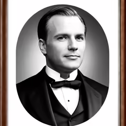 a man in a suit and bow tie