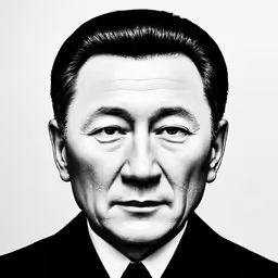 black and white photograph of an older man wearing a suit and tie